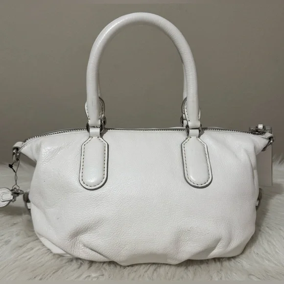 RARE Marc Jacobs New Q Small Legend StuddedLeather Satchel Crossbody White NWT